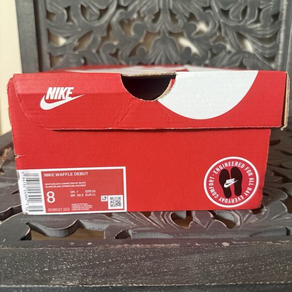 Nike Waffle Debut Running Sneakers Summit White Black DH9522-103 Men’s Sz 8 NEW - Picture 14 of 15